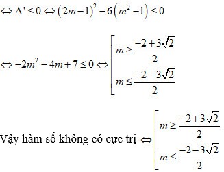 Ví dụ minh họa hàm số không có cực trị