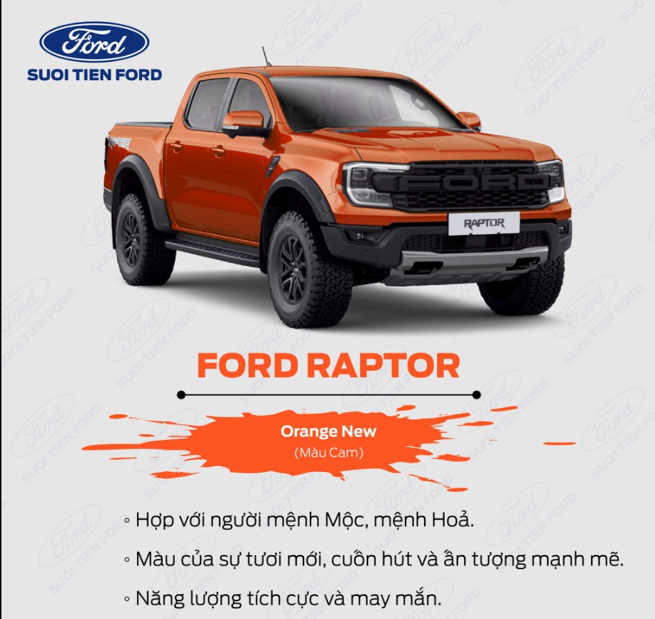 Các màu xe Raptor 2025